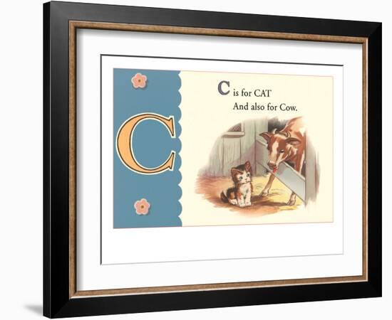 C is for Cat and also for Cow-null-Framed Premium Giclee Print