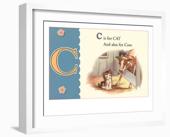 C is for Cat and also for Cow-null-Framed Premium Giclee Print