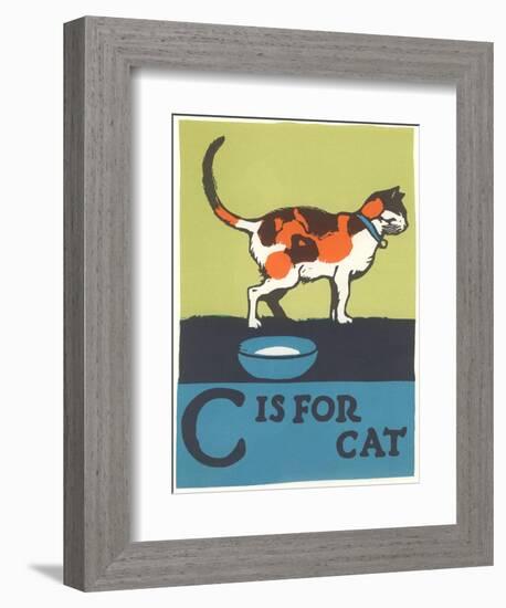 C is for Cat-null-Framed Premium Giclee Print