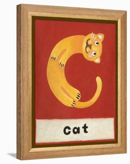 C is for Cat-Chariklia Zarris-Framed Stretched Canvas