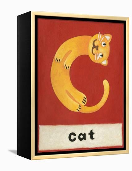 C is for Cat-Chariklia Zarris-Framed Stretched Canvas