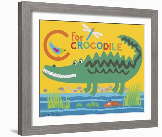 C is for Clara Crocodile-Clare Beaton-Framed Giclee Print