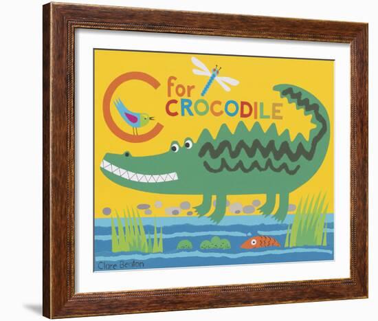 C is for Clara Crocodile-Clare Beaton-Framed Giclee Print