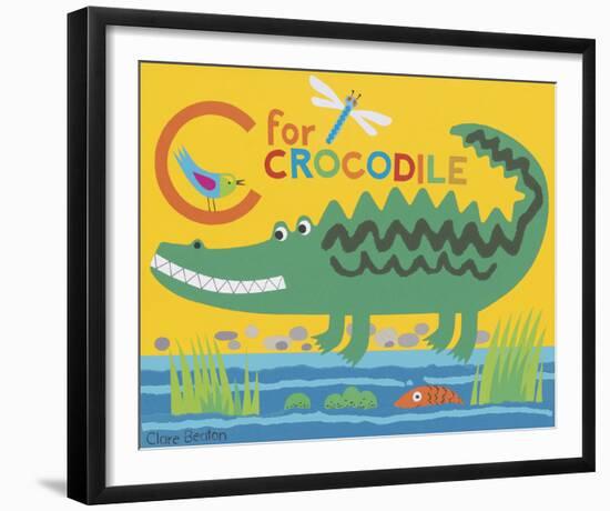 C is for Clara Crocodile-Clare Beaton-Framed Giclee Print