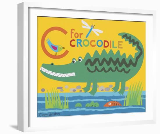 C is for Clara Crocodile-Clare Beaton-Framed Giclee Print