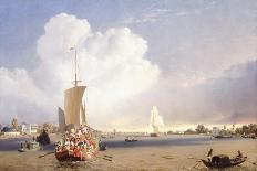 Shipping on the Hooghly River, Calcutta, 1852-C.J. Martin-Framed Giclee Print