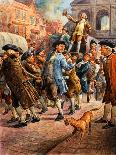 John Wilkes, Seen Here Returning from Paris, Being Saved from Arrest by a Mob of Citizens-C.l. Doughty-Giclee Print