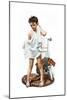 C-L-E-A-N (or Boy Drying Off after Bath)-Norman Rockwell-Mounted Premium Giclee Print