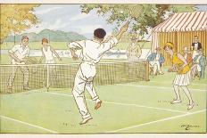 Mixed Doubles in the Grounds of a Stately Home-C.m. Brock-Photographic Print