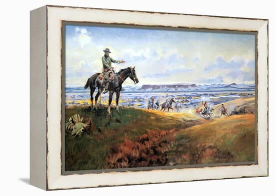 C. M. Russell and His Friends-Charles Marion Russell-Framed Stretched Canvas