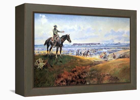 C. M. Russell and His Friends-Charles Marion Russell-Framed Stretched Canvas