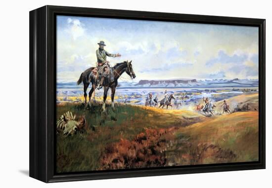 C. M. Russell and His Friends-Charles Marion Russell-Framed Stretched Canvas