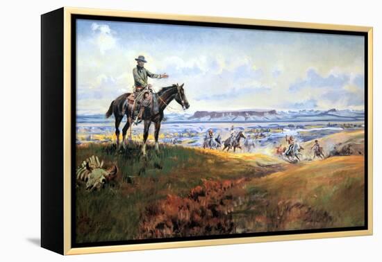 C. M. Russell and His Friends-Charles Marion Russell-Framed Stretched Canvas