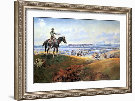 C. M. Russell and His Friends-Charles Marion Russell-Framed Art Print