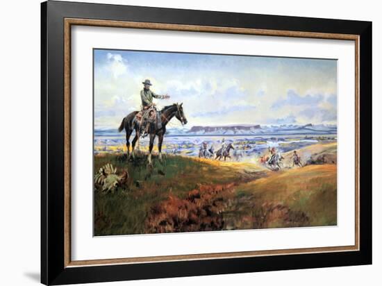 C. M. Russell and His Friends-Charles Marion Russell-Framed Art Print