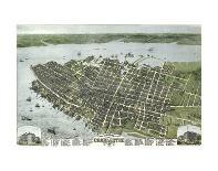 Bird’s Eye View of the City of Charleston, South Carolina, 1872-C^N^ Drie-Framed Giclee Print