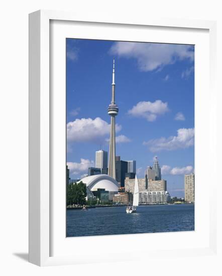 C.N.Tower and the Toronto Skyline, Ontario, Canada, North America-Rainford Roy-Framed Photographic Print