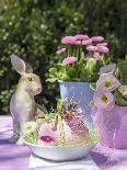 Easter Egg and Easter Bunny on Garden Table-C. Nidhoff-Lang-Photographic Print