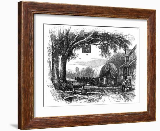 C18 Wagon at Inn-T Creswick-Framed Art Print