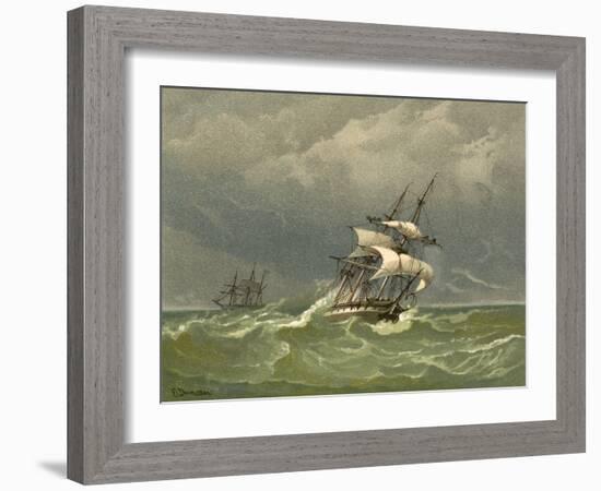 C19 Barque-Edward Duncan-Framed Art Print