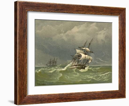 C19 Barque-Edward Duncan-Framed Art Print