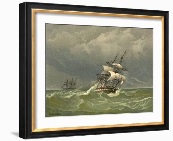 C19 Barque-Edward Duncan-Framed Art Print