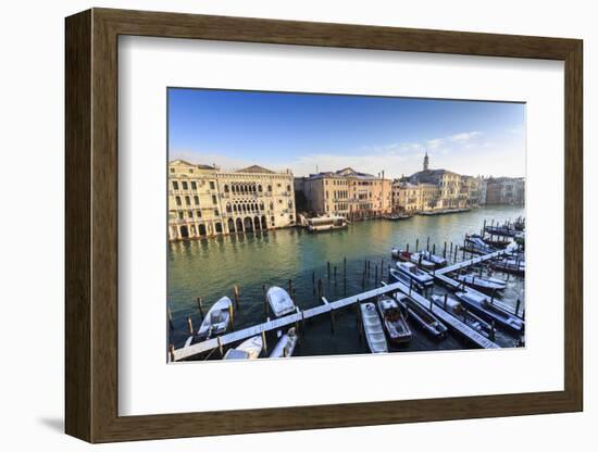 Ca D'Oro, famous Venetian Palace on Grand Canal, elevated view after snow, Venice, UNESCO World Her-Eleanor Scriven-Framed Photographic Print