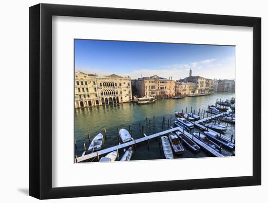 Ca D'Oro, famous Venetian Palace on Grand Canal, elevated view after snow, Venice, UNESCO World Her-Eleanor Scriven-Framed Photographic Print
