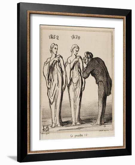 Ça Prendra T'-Il!, 1870-Honore Daumier-Framed Giclee Print