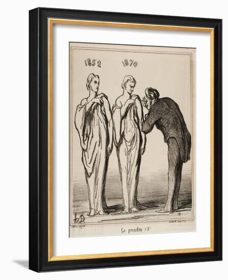 Ça Prendra T'-Il!, 1870-Honore Daumier-Framed Giclee Print