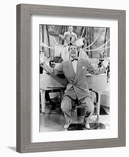 Cab Calloway, Flamboyant African America Bandleader and Singer with His Orchestra, 1957-null-Framed Art Print