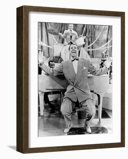 Cab Calloway, Flamboyant African America Bandleader and Singer with His Orchestra, 1957-null-Framed Art Print