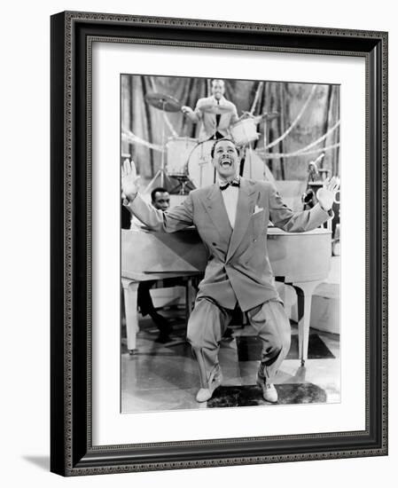 Cab Calloway, Flamboyant African America Bandleader and Singer with His Orchestra, 1957-null-Framed Art Print