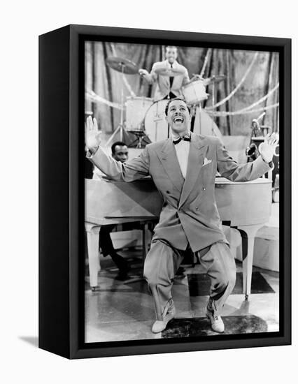 Cab Calloway, Flamboyant African America Bandleader and Singer with His Orchestra, 1957-null-Framed Stretched Canvas