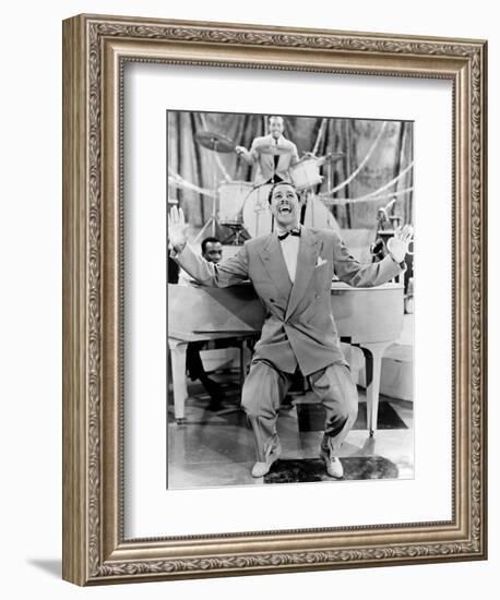 Cab Calloway, Flamboyant African America Bandleader and Singer with His Orchestra, 1957-null-Framed Premium Giclee Print