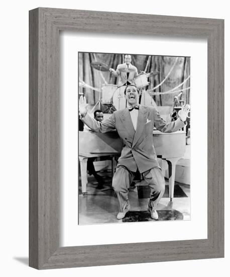 Cab Calloway, Flamboyant African America Bandleader and Singer with His Orchestra, 1957-null-Framed Premium Giclee Print