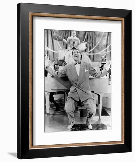 Cab Calloway, Flamboyant African America Bandleader and Singer with His Orchestra, 1957-null-Framed Premium Giclee Print