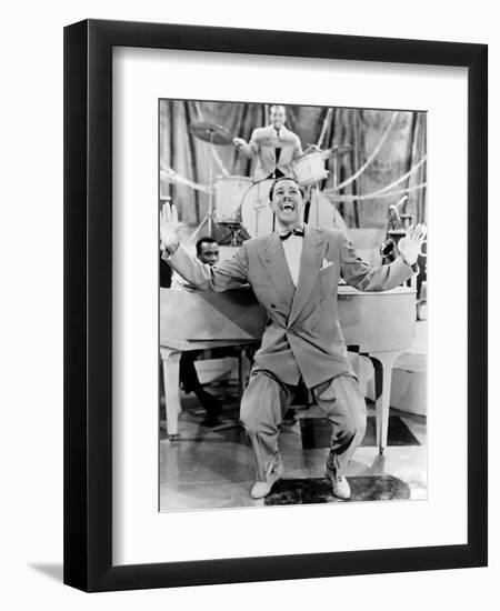 Cab Calloway, Flamboyant African America Bandleader and Singer with His Orchestra, 1957-null-Framed Art Print