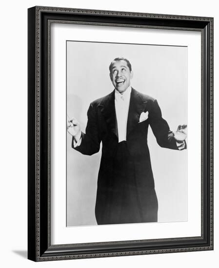 Cab Calloway, Flamboyant African America Bandleader Holding Conductor's Baton. 1951-null-Framed Art Print