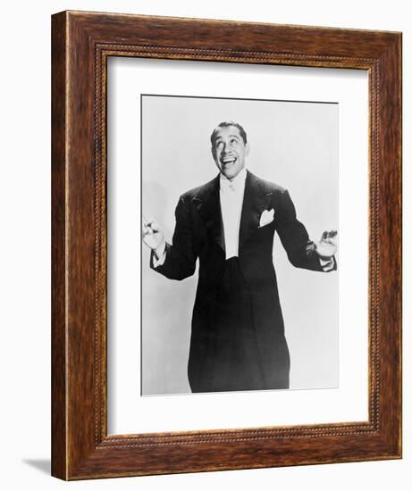 Cab Calloway, Flamboyant African America Bandleader Holding Conductor's Baton. 1951-null-Framed Art Print