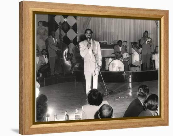 Cab Calloway Performing at the Clover Club, C.1950-null-Framed Premier Image Canvas