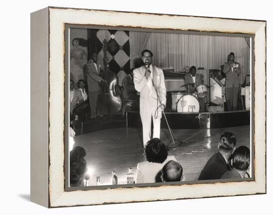 Cab Calloway Performing at the Clover Club, C.1950-null-Framed Premier Image Canvas