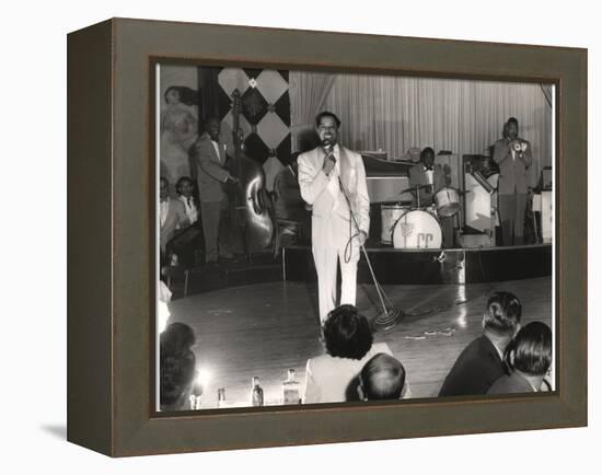 Cab Calloway Performing at the Clover Club, C.1950-null-Framed Premier Image Canvas