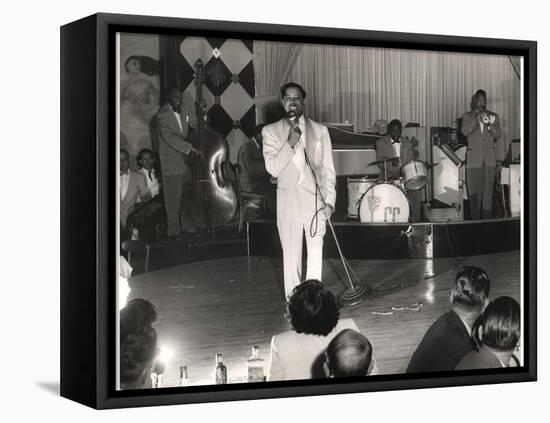 Cab Calloway Performing at the Clover Club, C.1950-null-Framed Premier Image Canvas