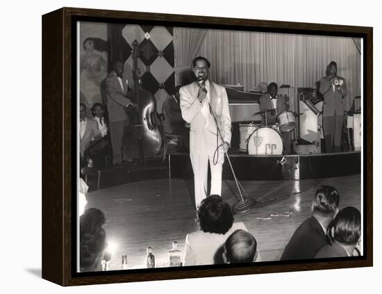 Cab Calloway Performing at the Clover Club, C.1950-null-Framed Premier Image Canvas