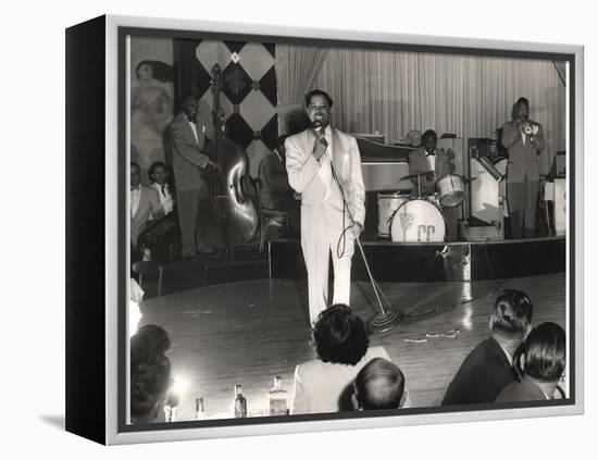 Cab Calloway Performing at the Clover Club, C.1950-null-Framed Premier Image Canvas