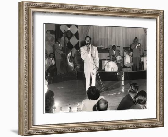 Cab Calloway Performing at the Clover Club, C.1950-null-Framed Photographic Print