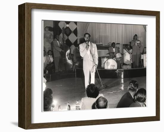 Cab Calloway Performing at the Clover Club, C.1950--Framed Photographic Print