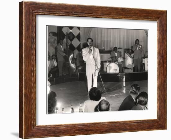 Cab Calloway Performing at the Clover Club, C.1950-null-Framed Photographic Print