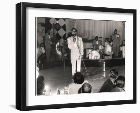 Cab Calloway Performing at the Clover Club, C.1950-null-Framed Photographic Print